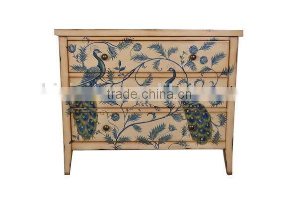 Chinese style living room solid wood side cabinet