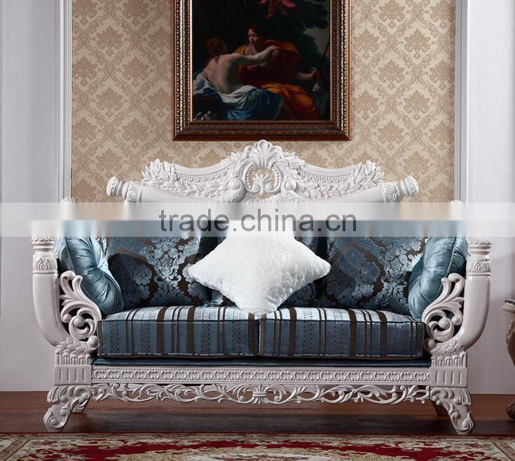 New design solid wood living room furniture fabric sofa set