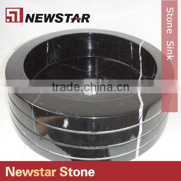 Newstar polished black stone sink