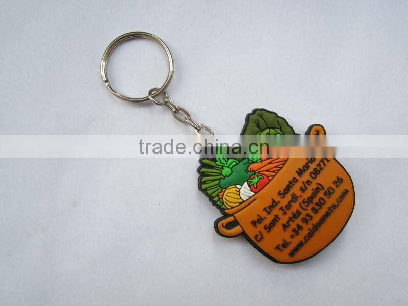 Custom 2D Logo Soft PVC Keychain