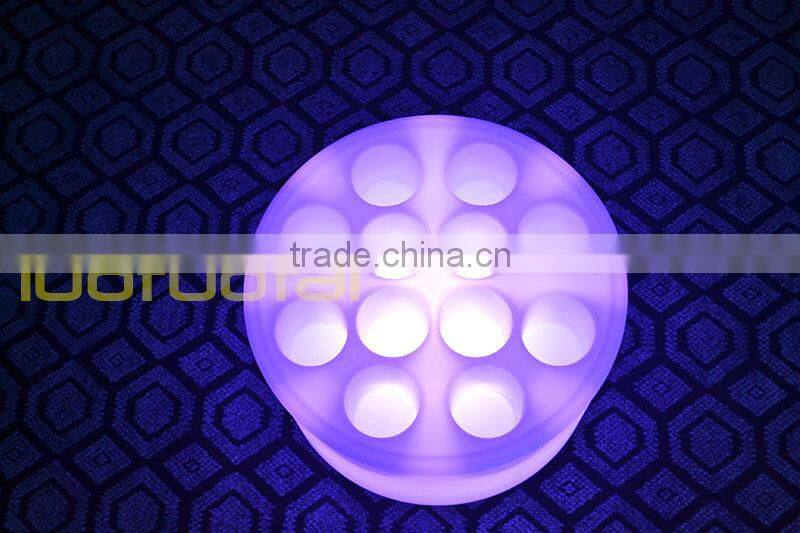 Eco-friendly polyethylene LED wine cup tray ,LED serving tray LED wine glass tray LTT-WB08A