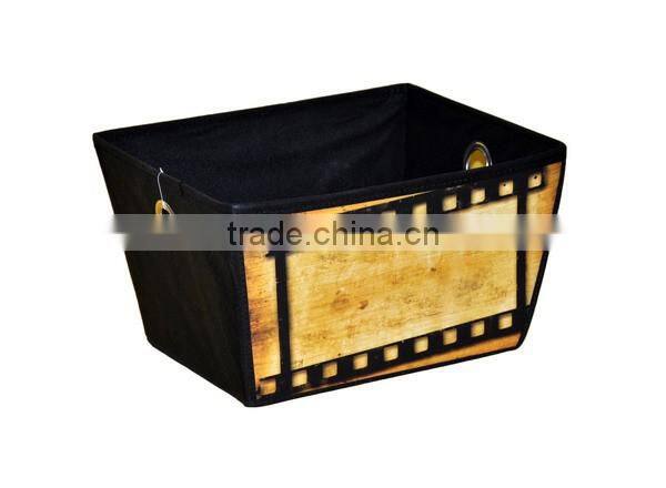 Hot Selling Front PP Printing Non Woven Folding Fabric Storage Box