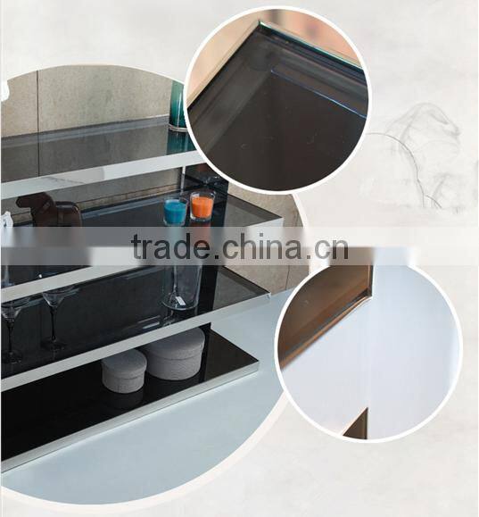 2016 Latest Modern Style Functional Tempered Glass Shoe Rack With Stainless Steel Frame For Home Use