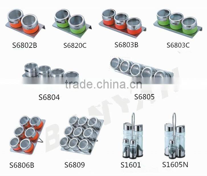 2016 Kitchen Stainless Steel Magnetic Condiment Container