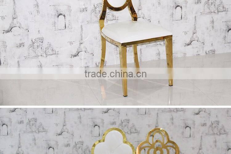 Hot sale Golden wedding king throne chair with flower back