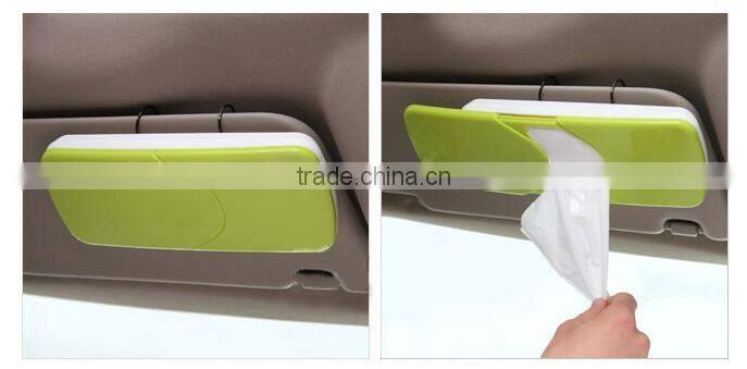 CY050 Sun Visor Car Tissue Box Plastic Tissue Holder Case