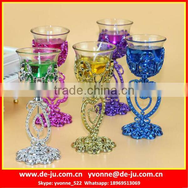 Light Material Plastic Cup Holder Green Gel Candles For Sale