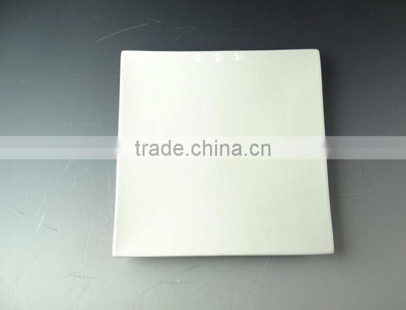 New design restaurant ceramic salad plate wholesale white porcelain round plate