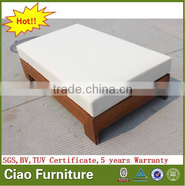 Luxury outdoor furniture top grade teak wood sunbed