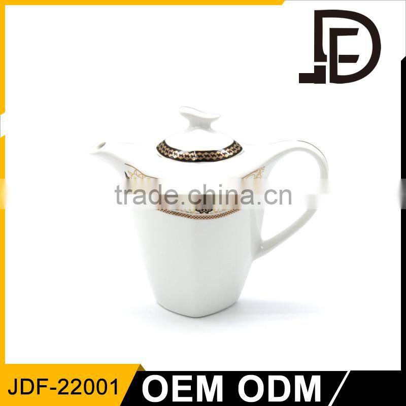 Popular cheap ceramic porcelain teapot bulk,wholesale ceramic porcelain tea pot, stoneware teapot