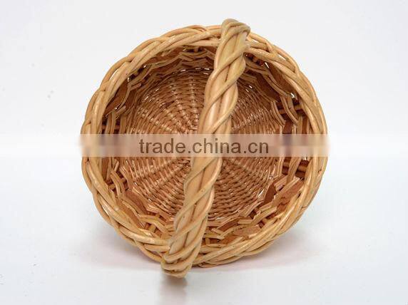 white wicker basket with handle Wicker basket of eggs