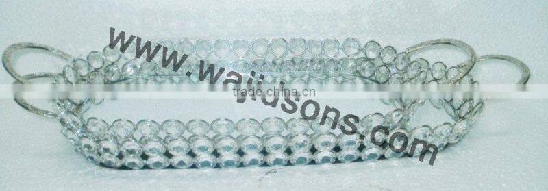 votive round crystal beaded votive candle stand