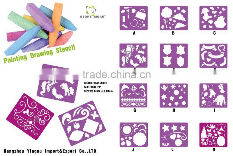 Funny Colorful Kids Plastic Drawing Stencil