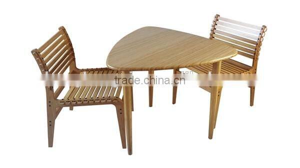 2016 popular style bamboo negotiation desk with leisure chair