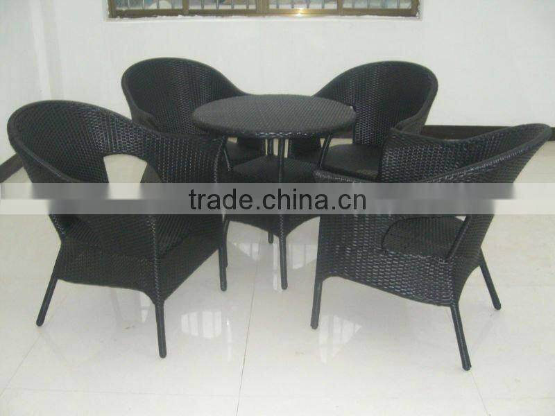 leisure outdoor rattan table and chair set