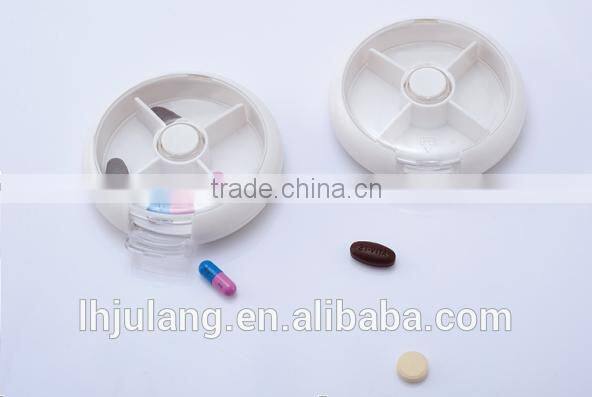 Useful Plastic round pill box / plastic round weekly pill box