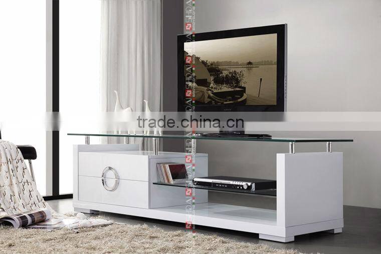 tempered glass tv unit, tempered glass tv units, modern tempered glass tv unit furniture E-121
