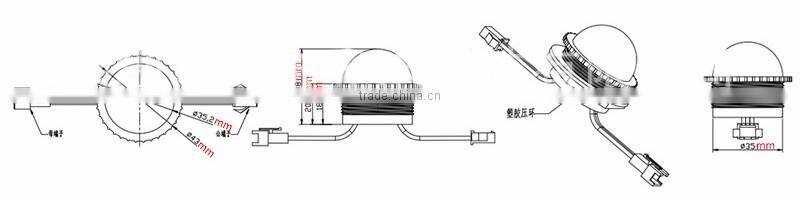 9 pieces point LED light source outdoor waterproof LED building decoration string light