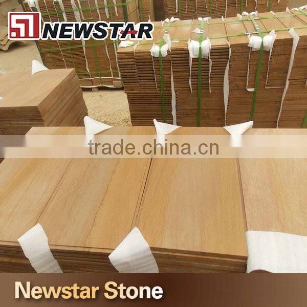 Light yellow wooden vein sandstone china Wood Sandstone