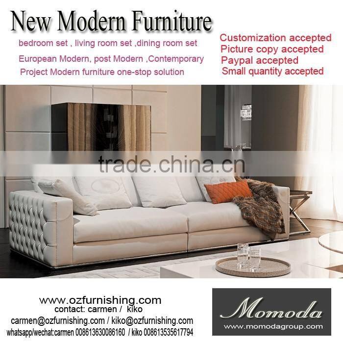 Buy sofa from China, modern Italian full leather sofa on sale for living room furniture