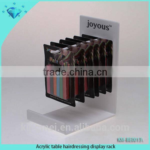 Acrylic table hairdressing display rack