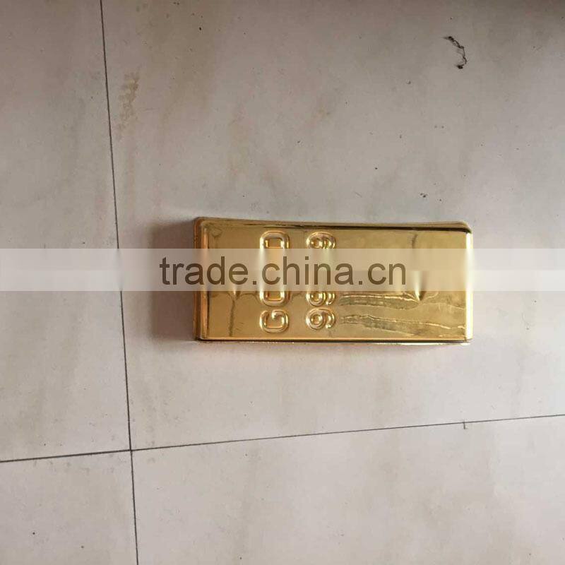 plastic vac-formed thick film blister rectangular cover with gold plating