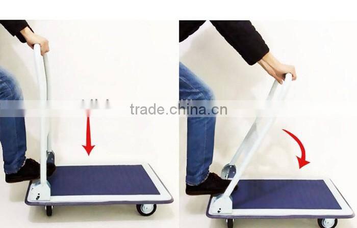 Wholesale high load capacity stainless steel four wheel folding trolley cart