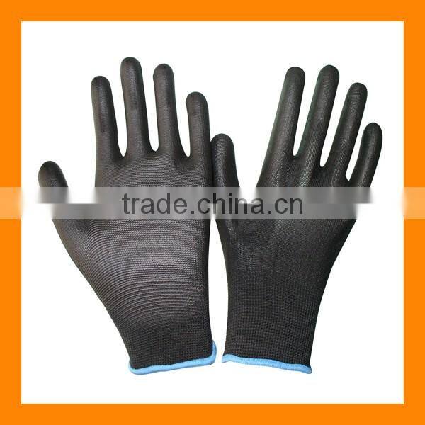 Cheapest PU Palm Fit Gloves Multi-colors Softtextile PU Glove Industrial Work Safety PU Coated Gloves