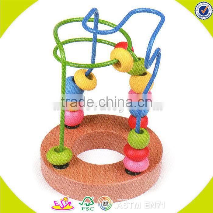wholesale top quality wooden multifunctional beads toy lovely design wooden multifunctional beads toy W11B035