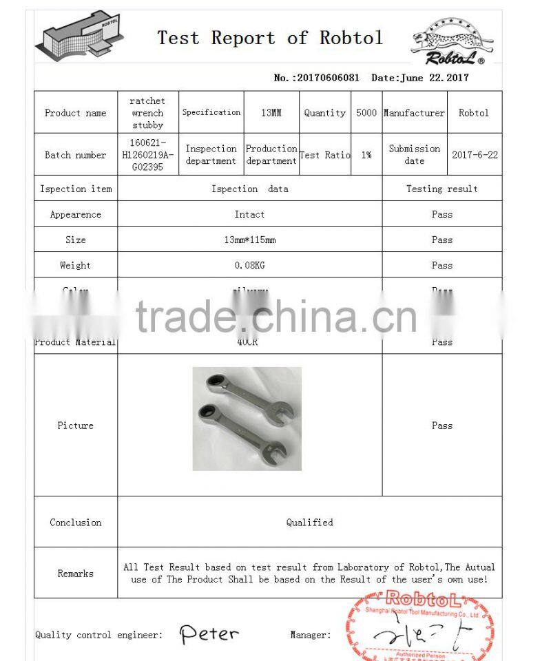 stubby ratchet wrench Gear Spanner Combination Torque Chrome Vanadium Auto Repair Two way