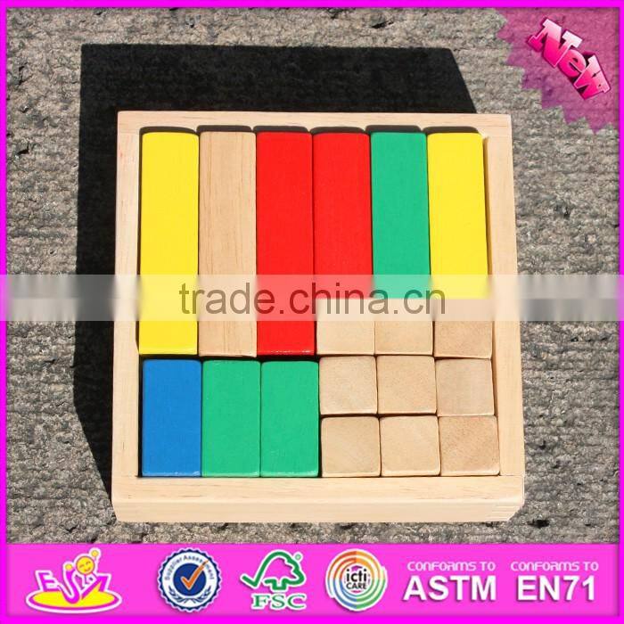 2017 New design 18 pieces funny blocks wooden building toys for boys W13A116