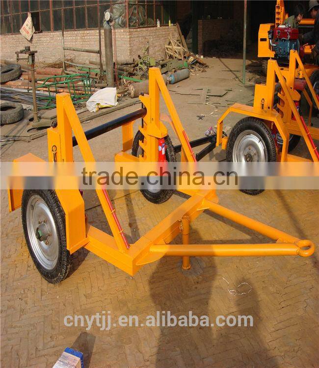 cable drum trailer,Mechanical hand operated loading winch