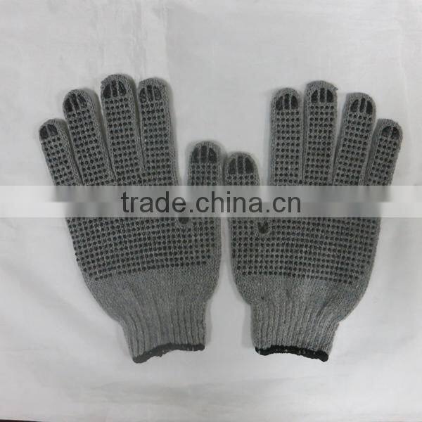 PVC Dotted Cotton Gloves Grey Cotton Gloves