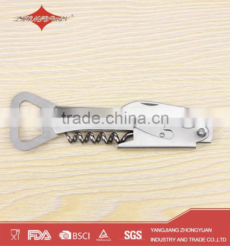 Multi Function stainless steel bottle opener with knife