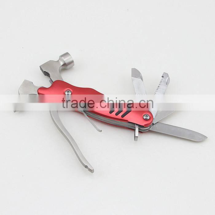 Red Multi-function Tool Hammer Drill Plier 7 in 1 Multi Hammer