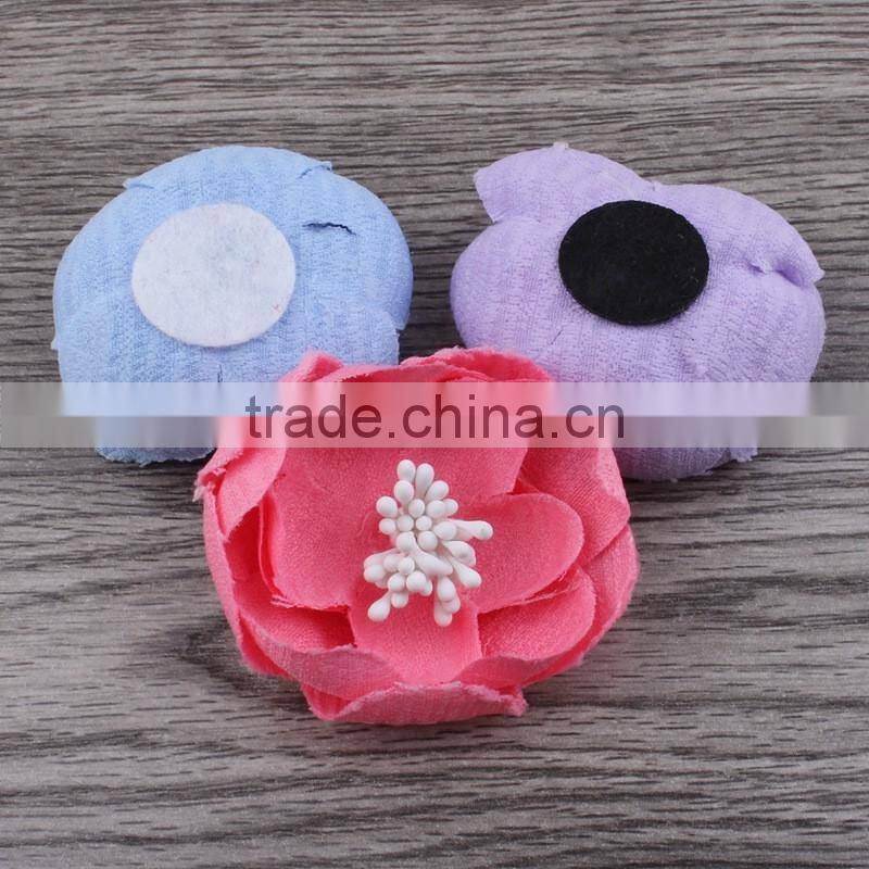 mini fabric flower clip for kids hair accessories