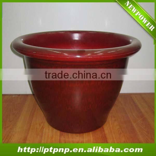 Red durable melamine balcony flower pots