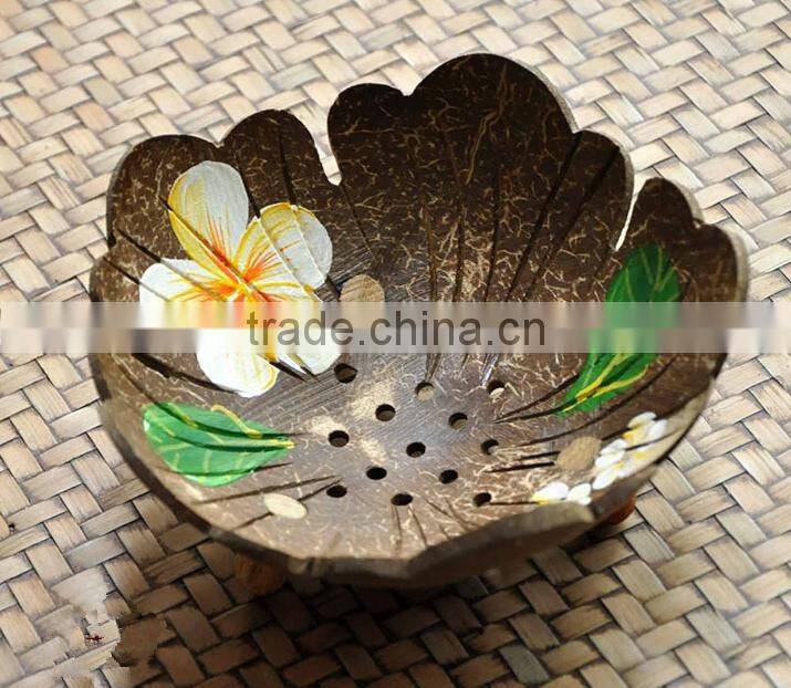 2017 ex-factory coconut shell saucer/little plate for wholesale