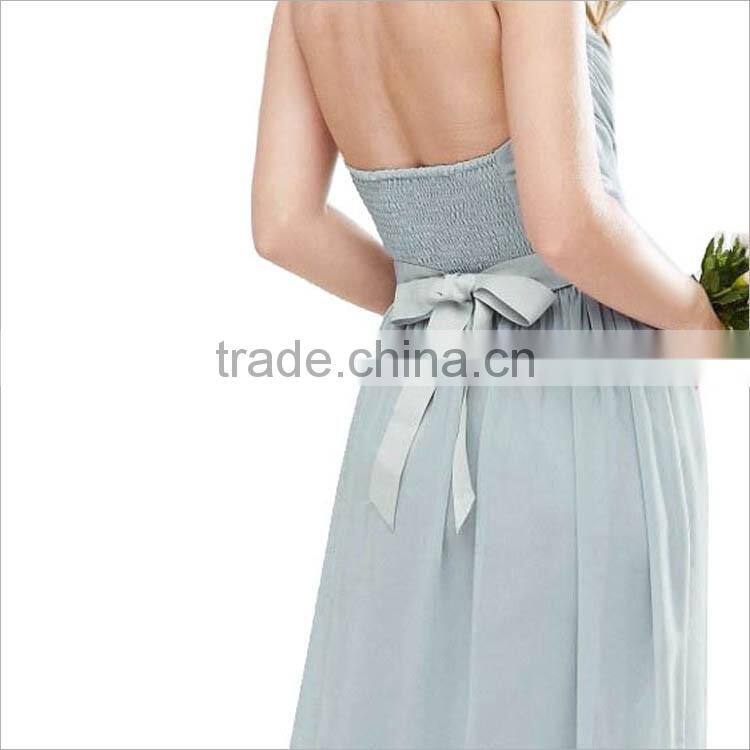 2016 simple design sleeveless long dress chiffon new style for women