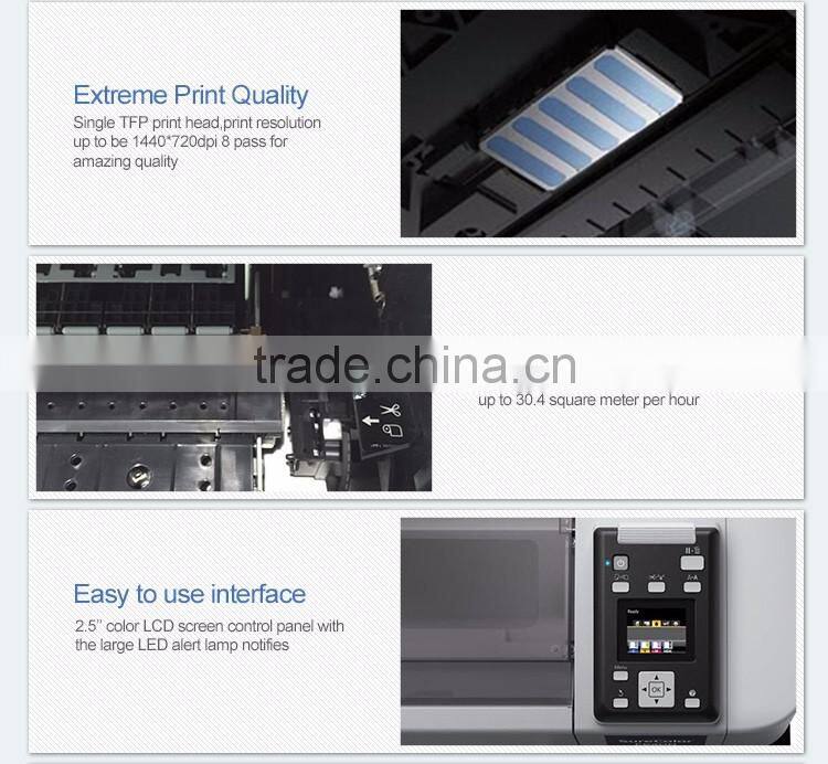 1.2m with TFP printheads dye sublimation photo printer for polyester