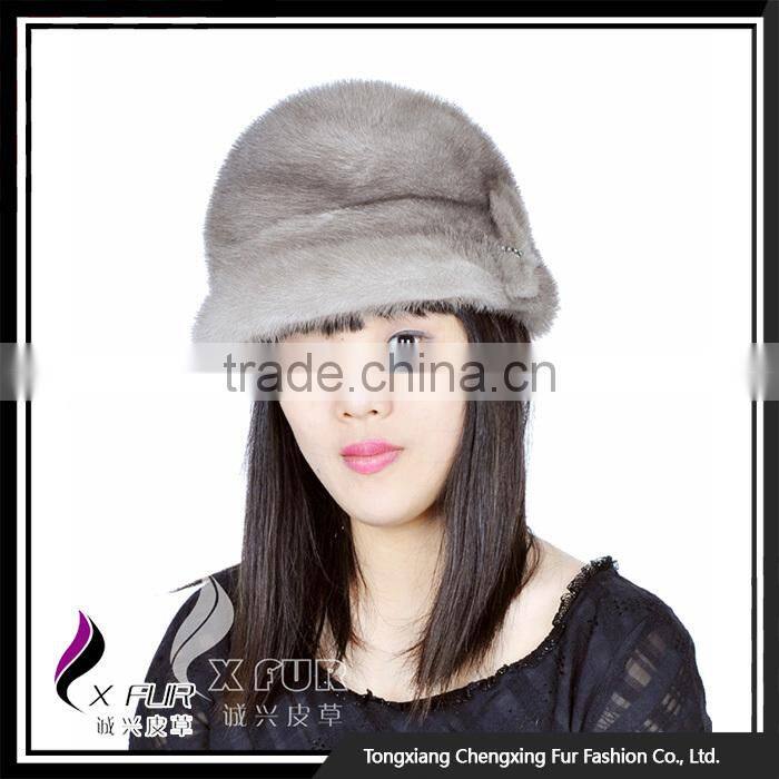 CX-C-54 2016 Cheap High Quality Knitted Mink Fur Hat Cap/Custom Felt Hat