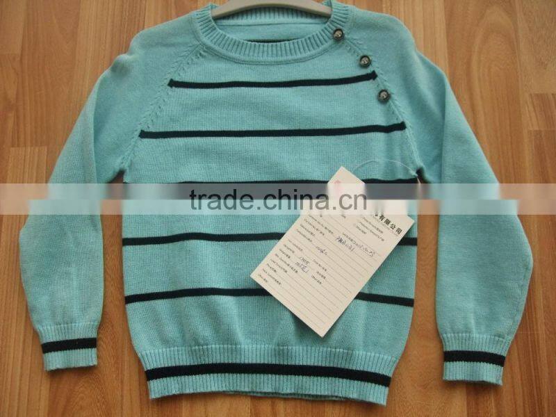 Rib-Knit Trim Throughout Knitted Sweaters For Children (BKN5586)