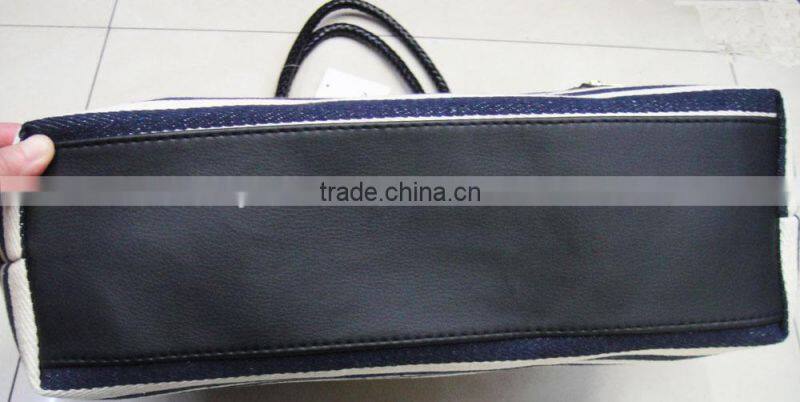 Fashion Lady hot popular stripe canvas shoulder cotton bag