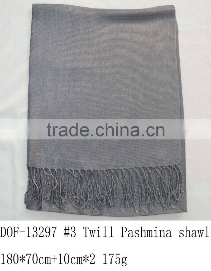 Fashion women twill hot popular pashmina shawl 100%viscose solid color
