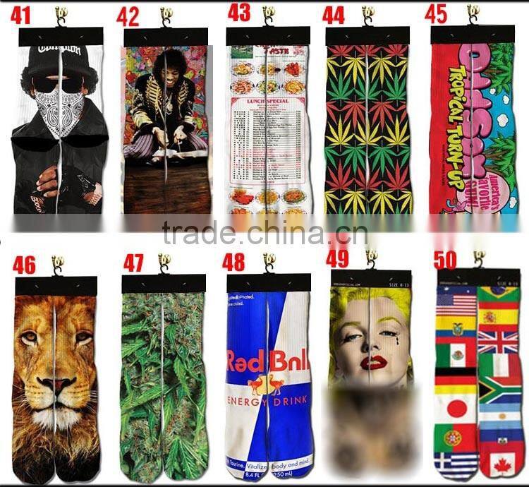 sublimation sock man/custom sublimated sock/3D print sock