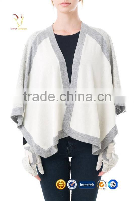 Knitted Excellent Cashmere Wool Poncho