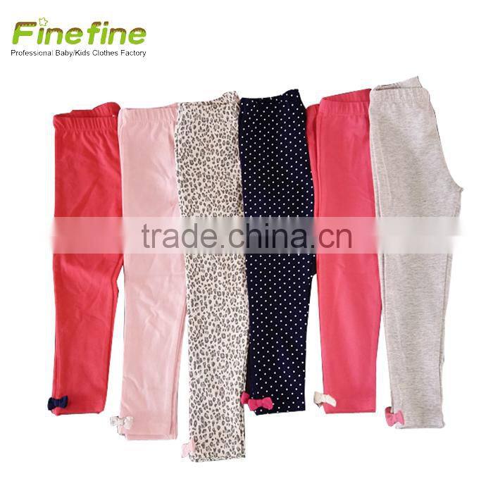 Qingdao kids clothing wholesale new pants for girl, baby leggings