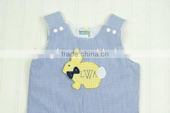 2017 Baby Boys Easter Outfit Kids Bunny Shortall Newborn Baby Boys Romper