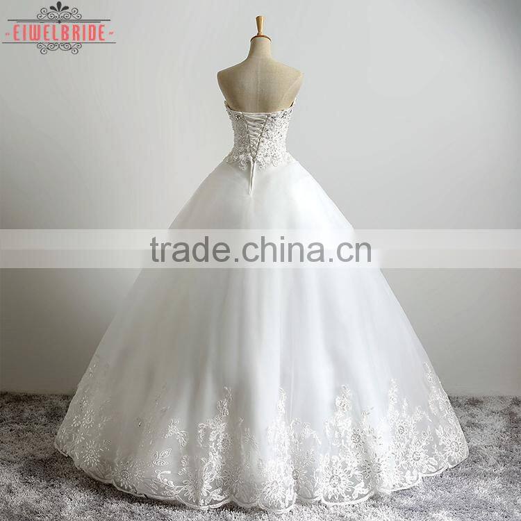 Custom Ball Gown Beading Wedding Dress Appliques