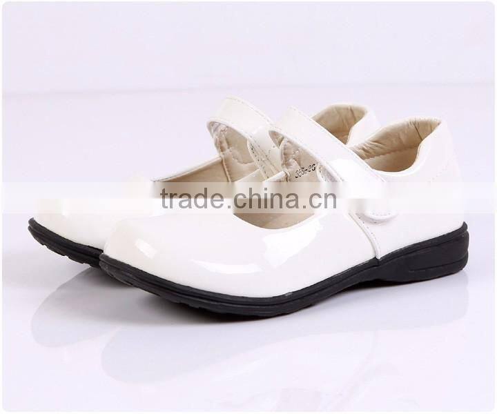 Juqian customize high quality matte black leather kids pu student school shoes
